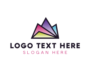 Multi Color Triangle Mountain  logo