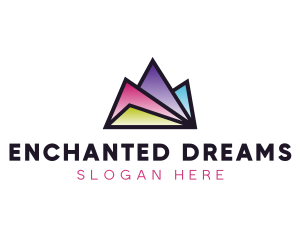 Multi Color Triangle Mountain  logo