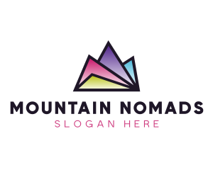 Multi Color Triangle Mountain  logo design