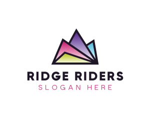 Multi Color Triangle Mountain  logo design