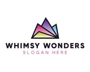 Multi Color Triangle Mountain  logo design