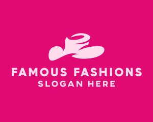 Pink Fashion Hat logo design