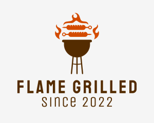 Barbecue Sausage Grill logo design