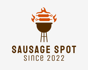 Barbecue Sausage Grill logo design