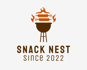 Barbecue Sausage Grill logo design