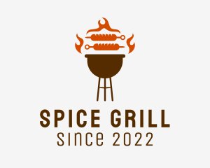 Barbecue Sausage Grill logo design