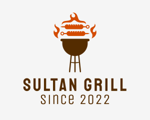 Barbecue Sausage Grill logo design