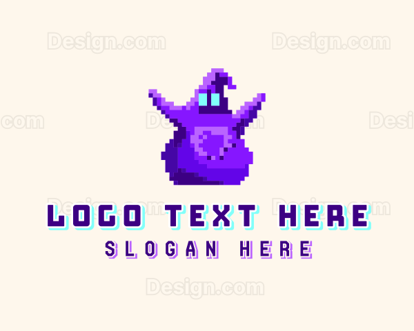 Retro Ghost Pixel Logo