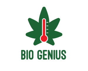 Temperature Weed Thermometer logo design