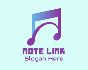 Modern Musical Note  logo design