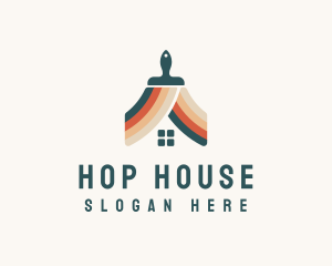 House Roof Paint logo design