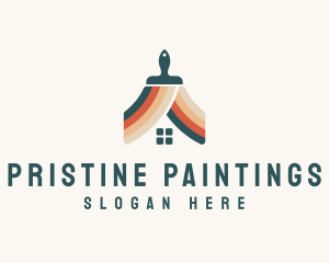 House Roof Paint logo design