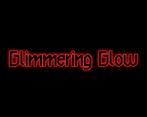 Red Gaming Glow logo design