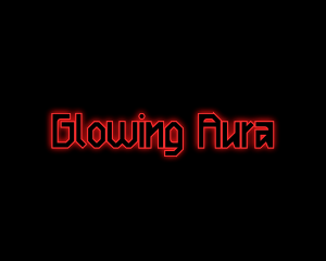 Red Gaming Glow logo design