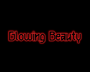 Red Gaming Glow logo design