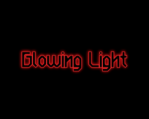 Red Gaming Glow logo design