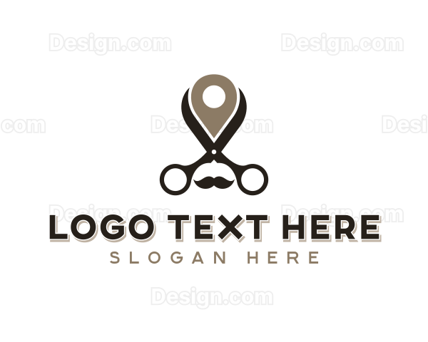 Shears Barber Haircut Logo