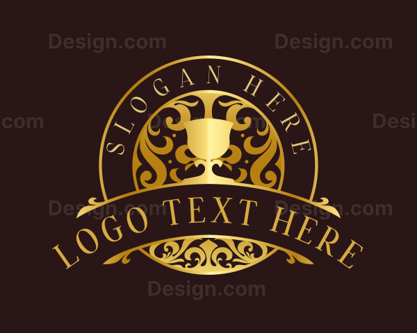 Elegant Wine Goblet Logo