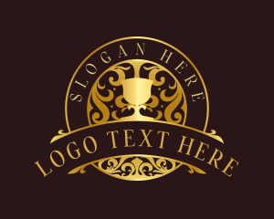 Elegant Wine Goblet  logo