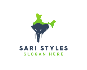 Elephant India Map logo