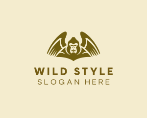 Wild Gorilla Wings logo design