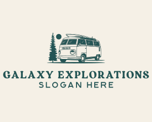 Retro Trailer Van logo design