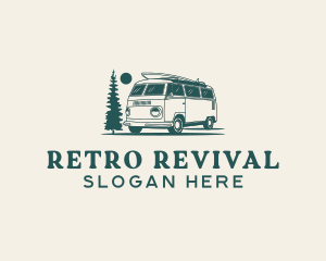 Retro Trailer Van logo design