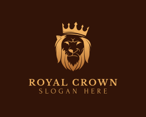 Majestic Crown Lion logo design