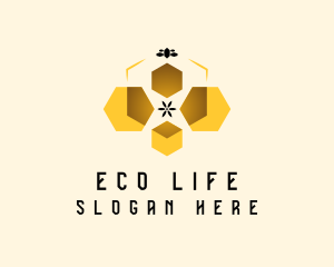 Bee Honey Hive logo design