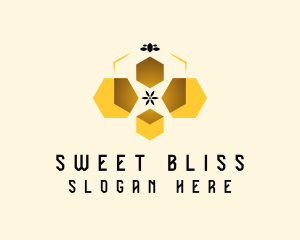 Bee Honey Hive logo design