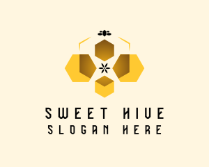 Bee Honey Hive logo design