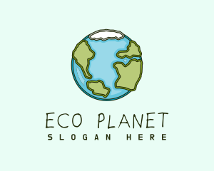 Quirky Sketch Earth logo