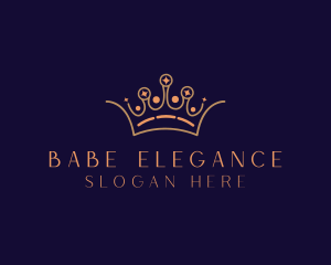 Elegant Crown Tiara logo design