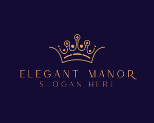 Elegant Crown Tiara logo design