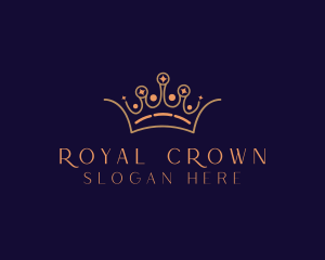 Elegant Crown Tiara logo design