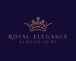 Elegant Crown Tiara logo design