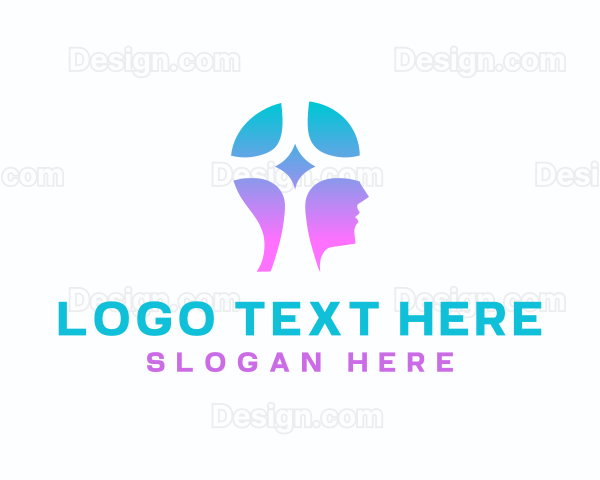 Human Head Cross Logo