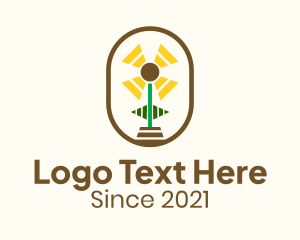 Flower Sun Badge logo