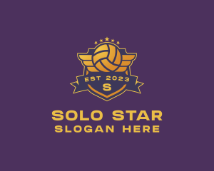 Volleyball Star Tournament logo design