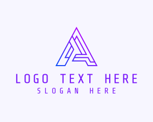 Cyber Tech Letter A logo design