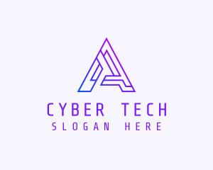 Cyber Tech Letter A logo