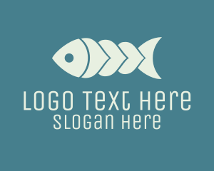 Blue Fish Fishing Logo