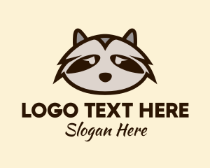 Sad Racoon Face logo