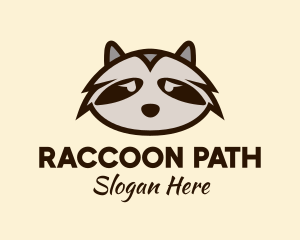 Sad Racoon Face logo