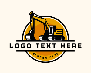 Excavator Construction Backhoe logo