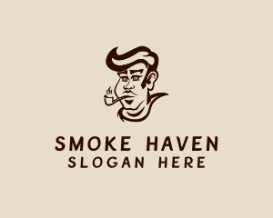 Cigarette Smoker Man logo