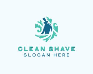 Clean Broom Housekeeping logo design