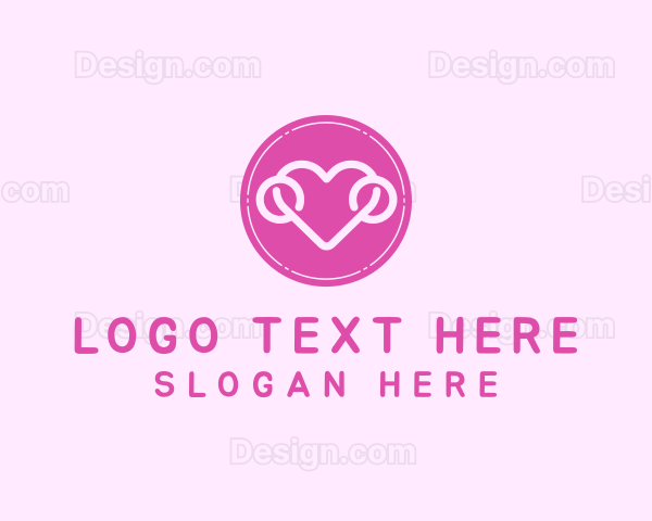 Lovely Heart Badge Logo