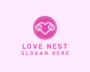 Lovely Heart Badge logo design