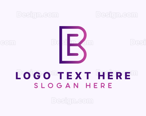 Tech Monogram Letter BE Logo